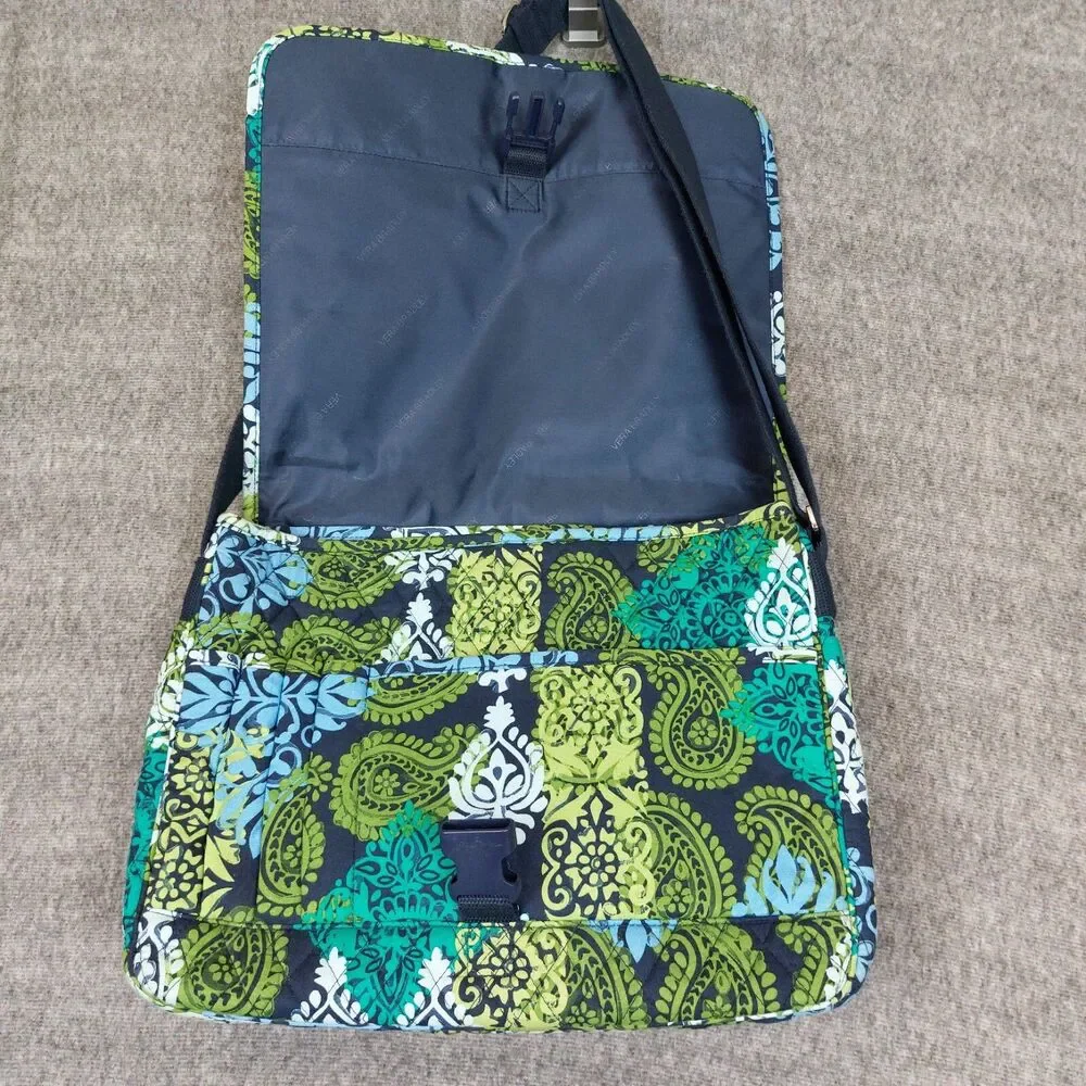 Vera Bradley Essential Messenger Bag Caribbean Seas Retired Pattern